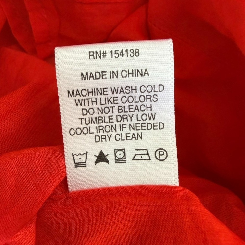 Staud Square Neck Fit and Flare Midi Dress Size 4 Red Cottagecore Quiet Luxury - Picture 12 of 12